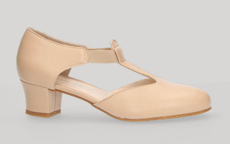 Zapato para Baile de Salón Piel Beige Tipo Chapín – Zapatos