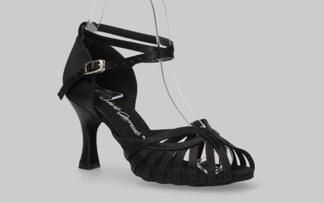 Chaussures de danse latine et de salon en satin noir