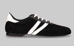 Chaussures de danse de salon à lacets noires et blanches pour hommes
