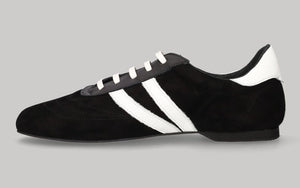 Chaussures de danse de salon à lacets noires et blanches pour hommes
