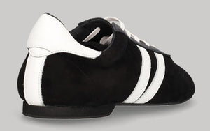 Chaussures de danse de salon à lacets noires et blanches pour hommes