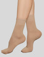 Calcetín rad de microfibra para danza color nude