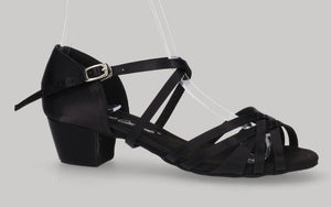Chaussure de danse de salon en satin noir