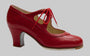 Zapato de baile flamenco profesional piel rojo
