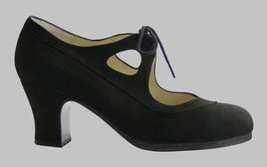 Professional Black Suede Flamenco Dance Shoe