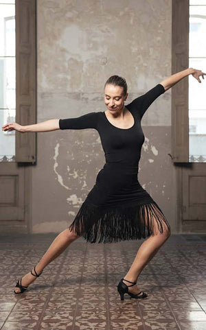 Black Luminis Skirt for Ballroom Dancing