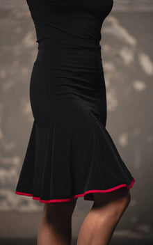 Black Stucco Skirt for Ballroom Dancing
