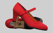 Zapato Semiprofesional Ante Rojo Hebilla