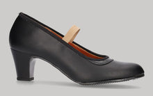 Chaussure semi-professionnelle en cuir noir avec élastique (pour débutants)