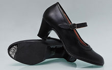 Chaussure semi-professionnelle en cuir noir avec boucle (pour débutants)