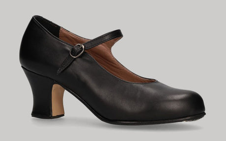 Zapato de Baile Flamenco Semiprofesional Piel Negro