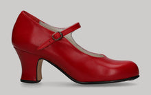 Zapato de Baile Flamenco Semiprofesional Piel Rojo