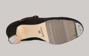 Zapato Semiprofesional Ante Negro Hebilla