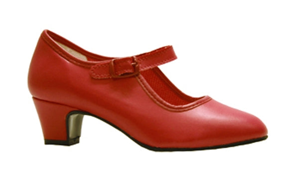 Coral Red Flamenco Shoe